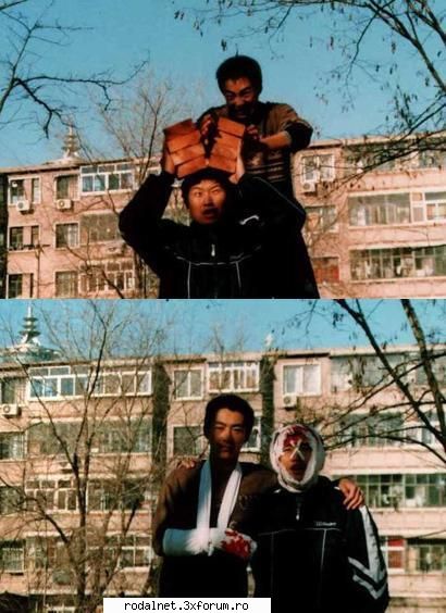 Poze Diverse/amuzante - Doi prosti care se cred mari karate kid :)) - Poze/Photos.